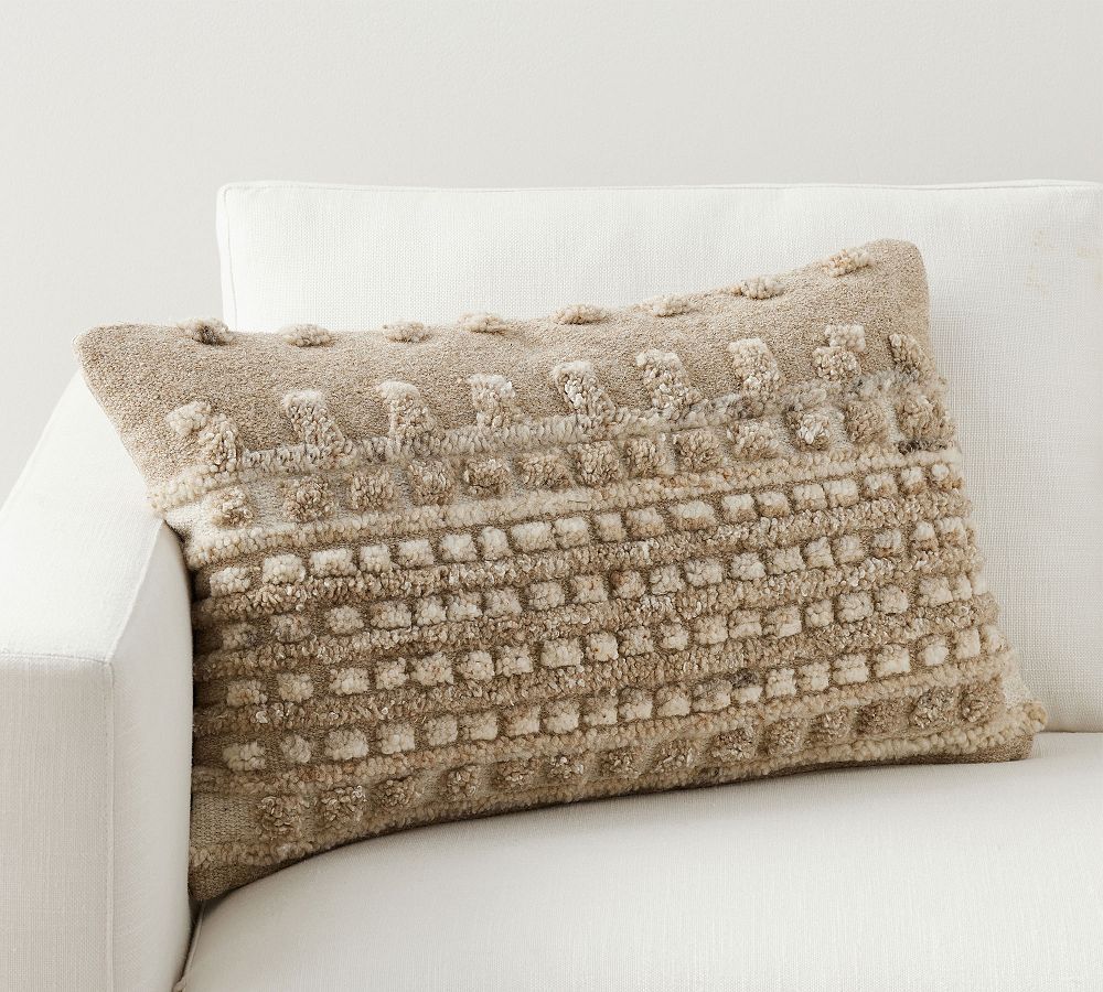 Wynee Textured Lumbar Pillow | Pottery Barn (US)