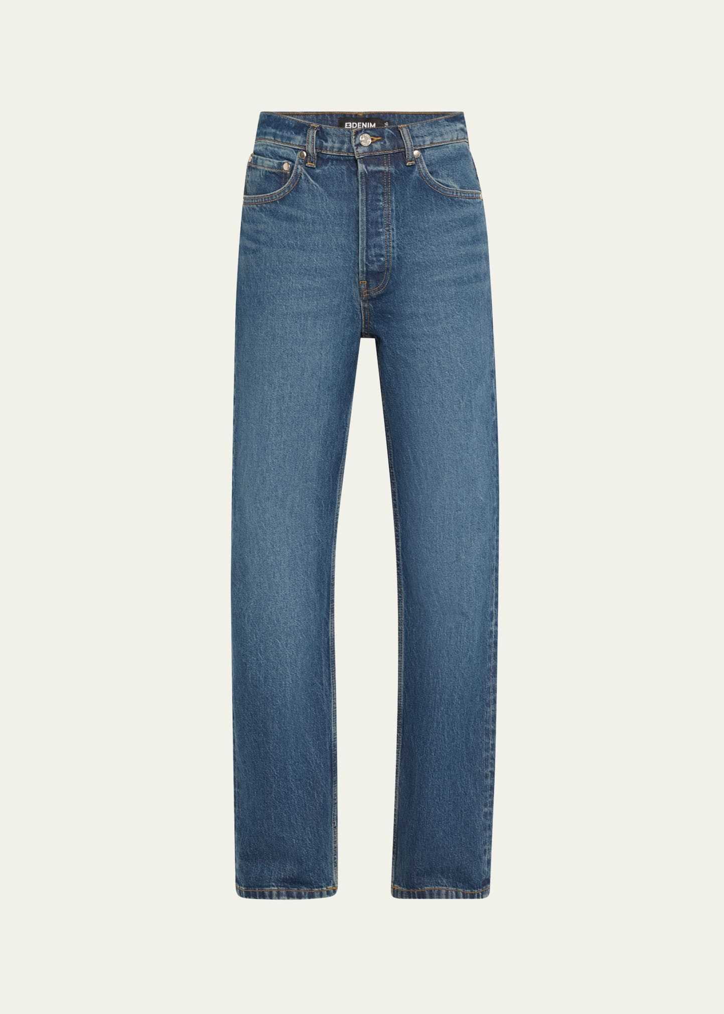 EB DENIM High-Rise Straight Jeans | Bergdorf Goodman