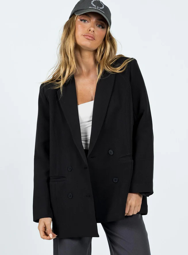 Wyoming Blazer Black | Princess Polly US
