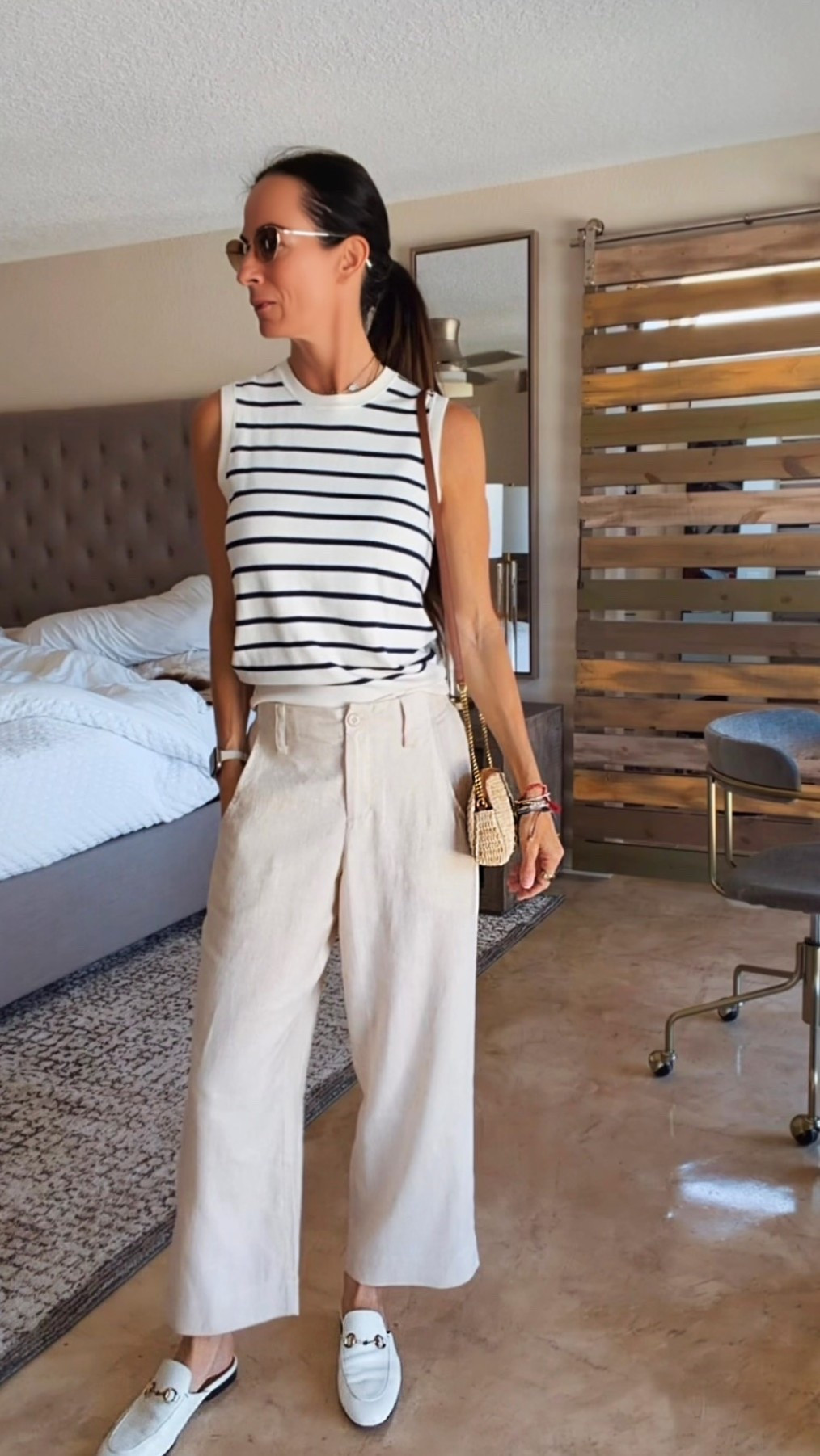 Quiet luxury but make it beach-town casual 🤍⚓️
These A-line linen pants from Ruti are giving effortless chic in the best way possible. Lightweight, breezy, polished… and somehow still feel like pajamas 😂 Paired them with a striped knit tank, woven bag, and loafers for that “I just threw this on” energy we all pretend comes naturally 😌

The fit. The drape. The neutral color. Immediate repeat outfit status.

Use code NICOLE15 to save on your order ✨

#NicoleColeeStyle #RutiStyle #CoastalChic #LinenStyle #QuietLuxuryStyle

#LTKgrwm #LTKootd #LTKdayinmylife