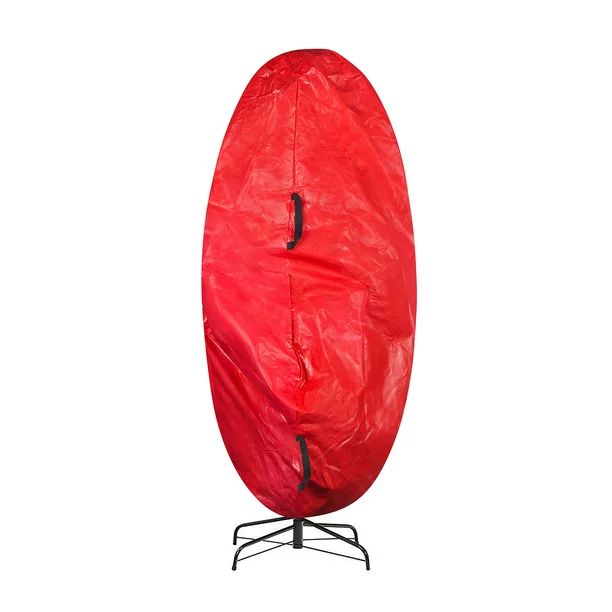 Upright Tree Bag - For up to 9 ft Tall Artificial Christmas Tree Storage - Red Zippered Cover wit... | Walmart (US)