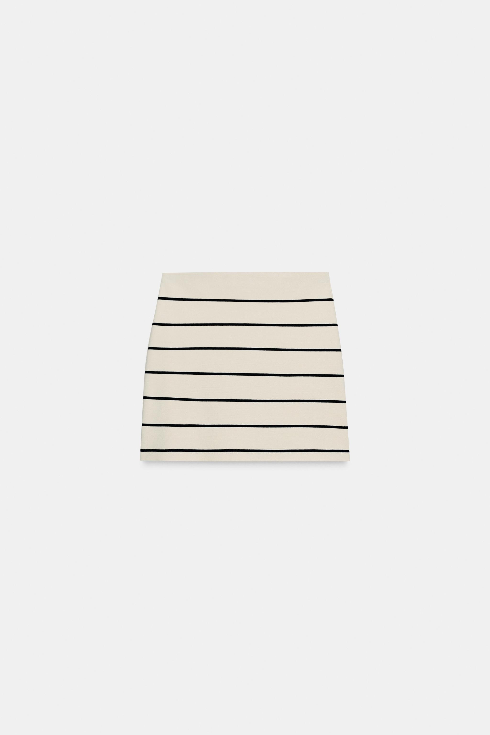 STRIPED KNIT MINI SKIRT | Zara US