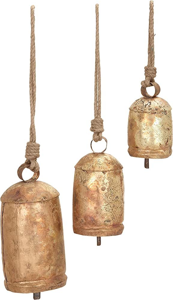 Amazon.com: Deco 79 Metal Tibetan Inspired Meditation Decorative Cow Bell with Jute Hanging Rope,... | Amazon (US)