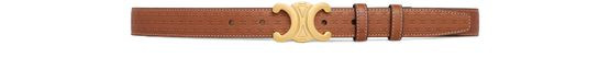 Medium Triomphe belt in natural calfskin with Triomphe embossed - CELINE | 24S US