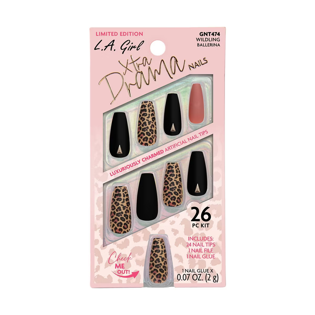 L.A. Girl Xtra Drama Fake Nails - Wildling - 26pc | Target