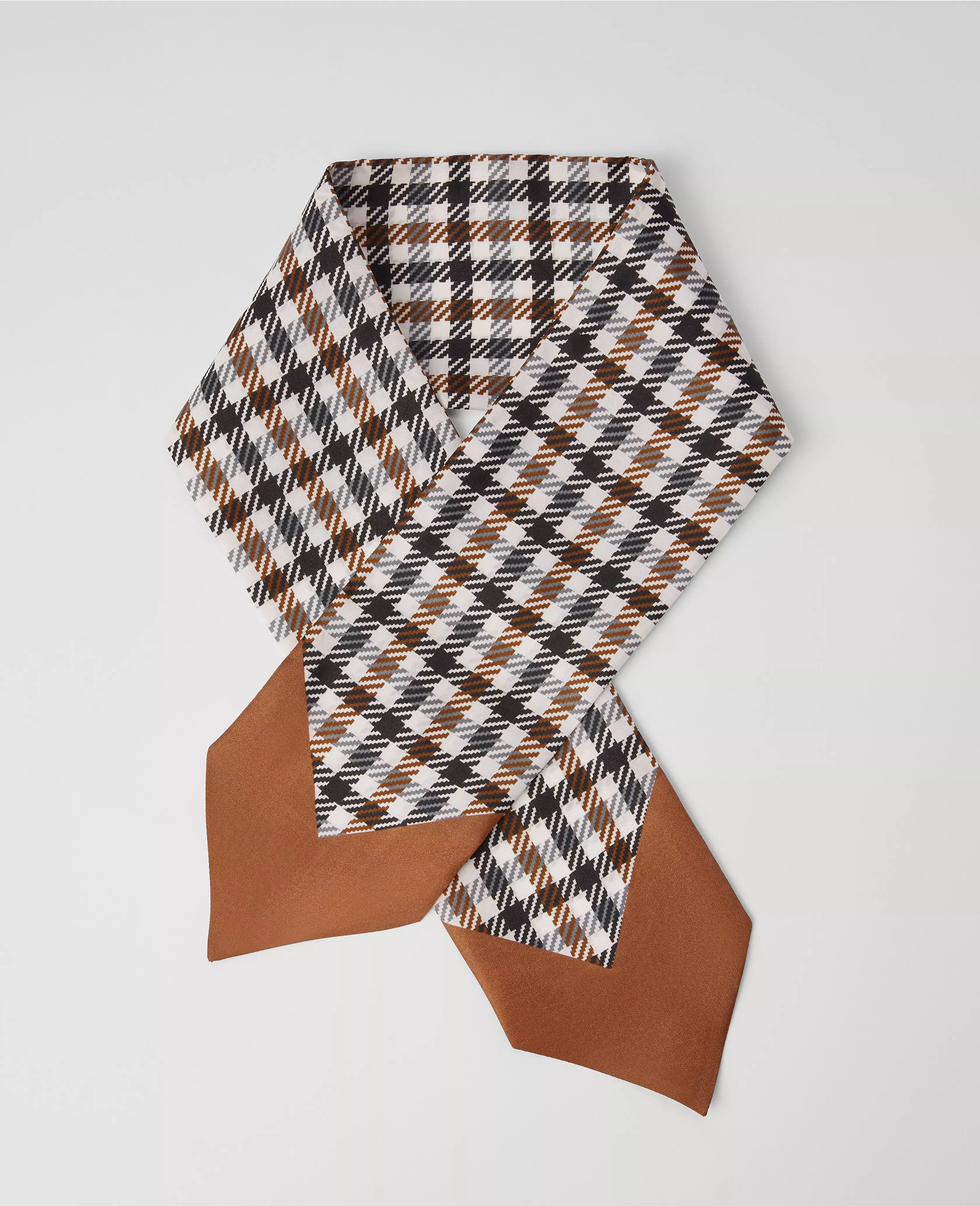 Checked Skinny Silk Scarf | Ann Taylor (US)