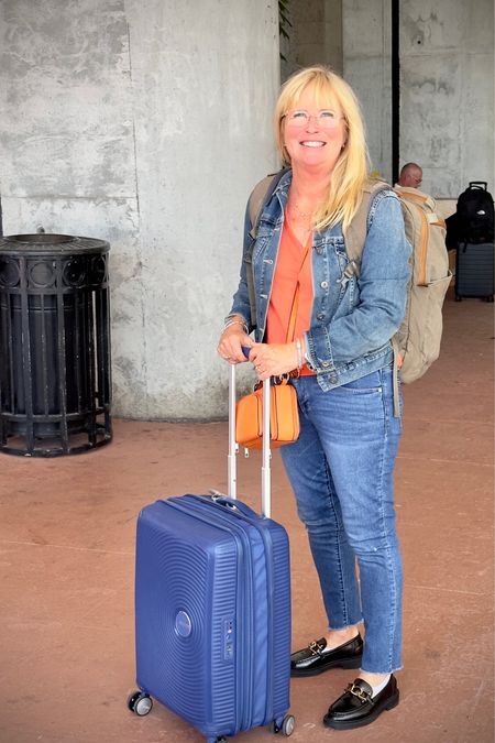 Looking for a travel outfit for Fall Explorations? Check out these pieces that are comfortable enough to wear on an airplane and stylish enough to take you touring in any city. Love the denim! 

#LTKSeasonal #LTKover40 #LTKtravel