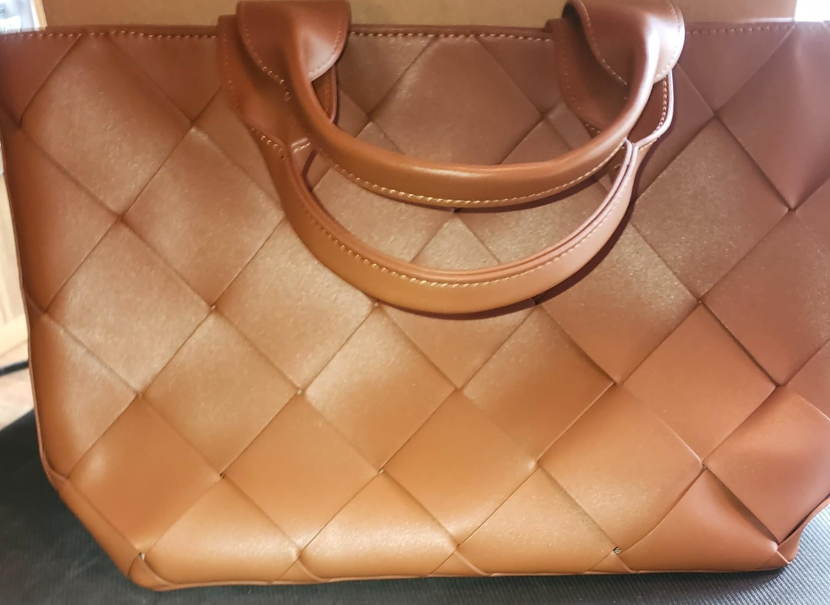 BOSTANTEN Woven Tote Bag for Women Top Handle Purses and Handbags Shoulder Crossbody Purse With Z... | Amazon (US)