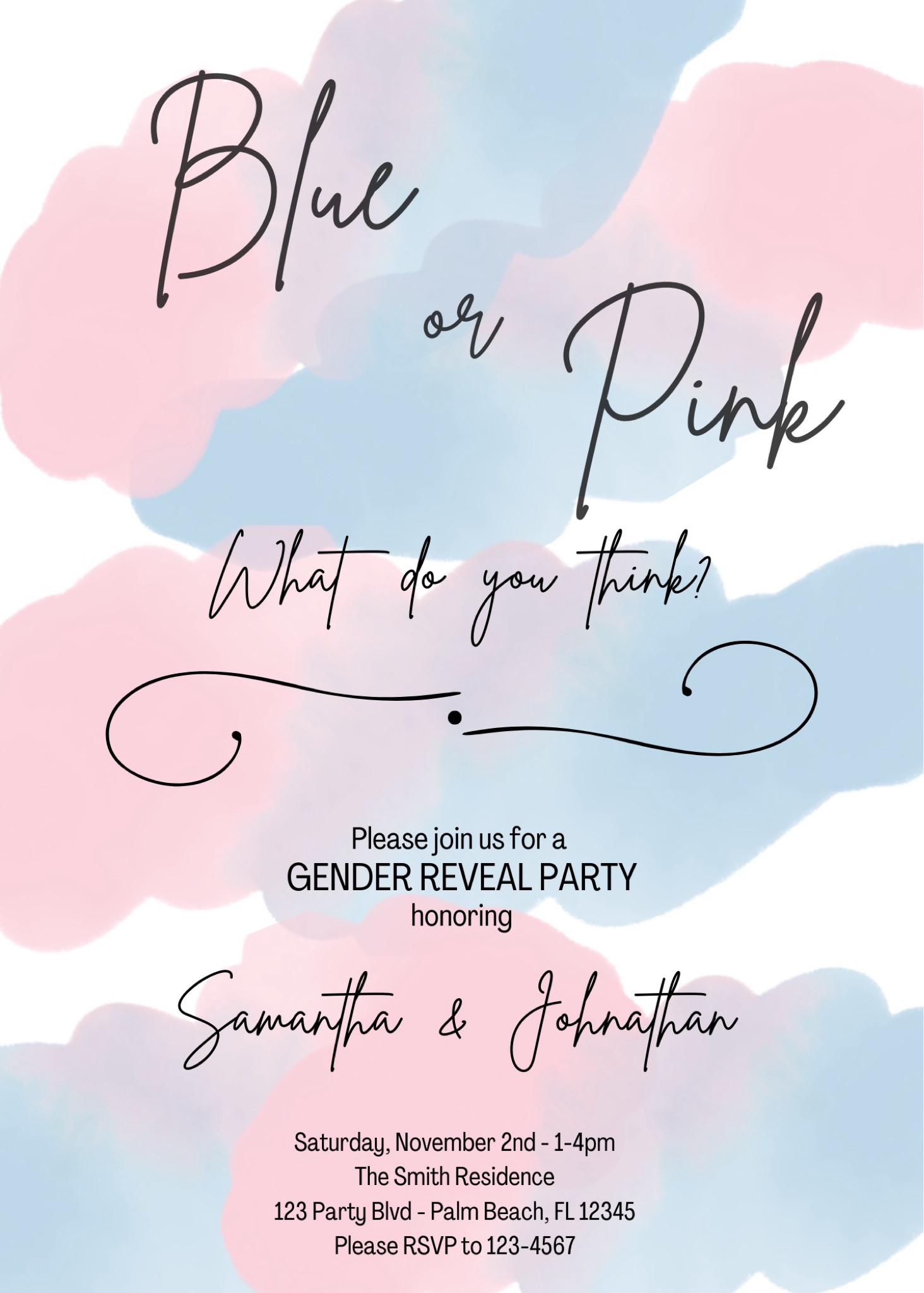 blue or pink, what do you think? gender reveal customized invitation digital download

#LTKParties #LTKBump #LTKKids