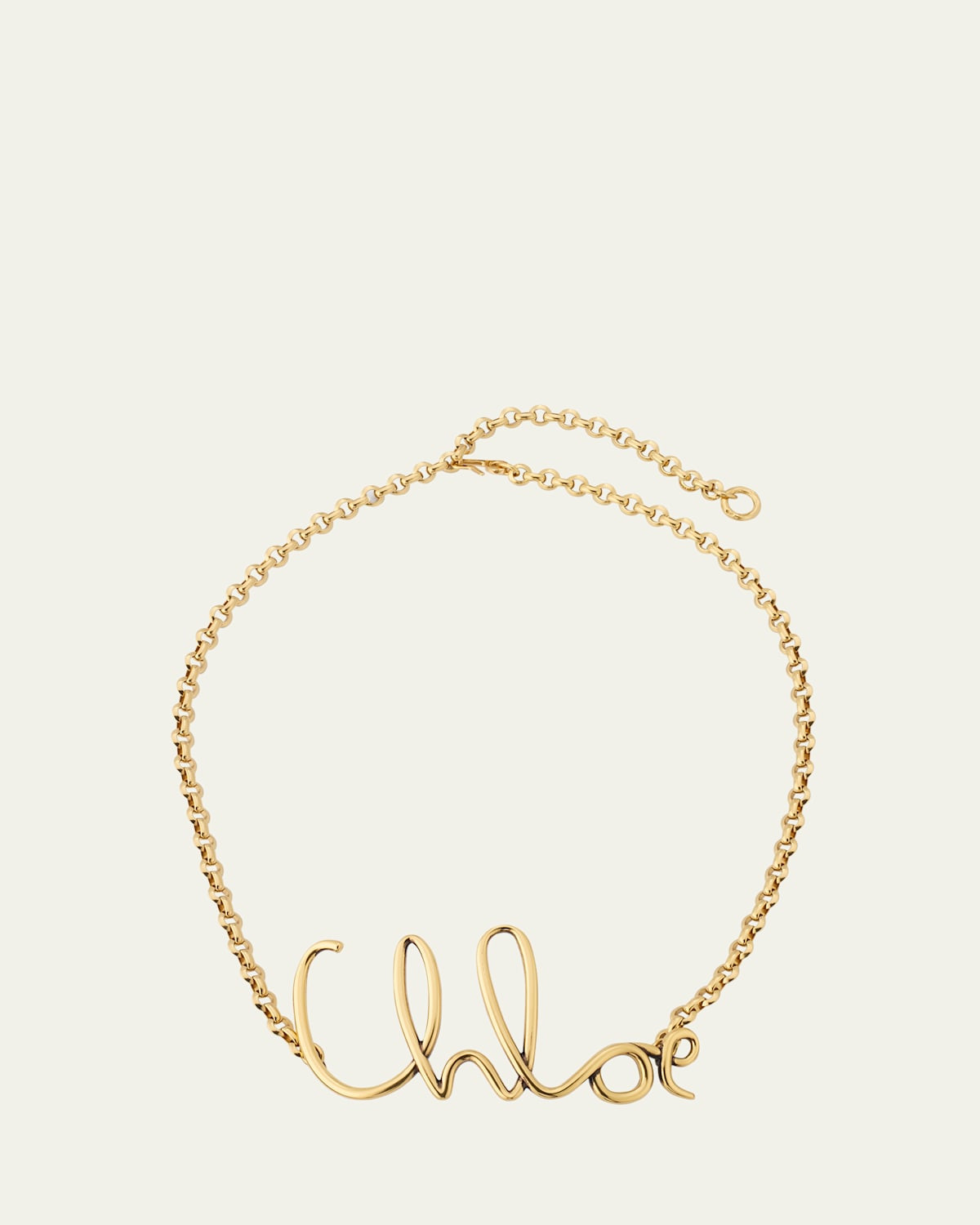 Logo Brass Chain Belt | Bergdorf Goodman