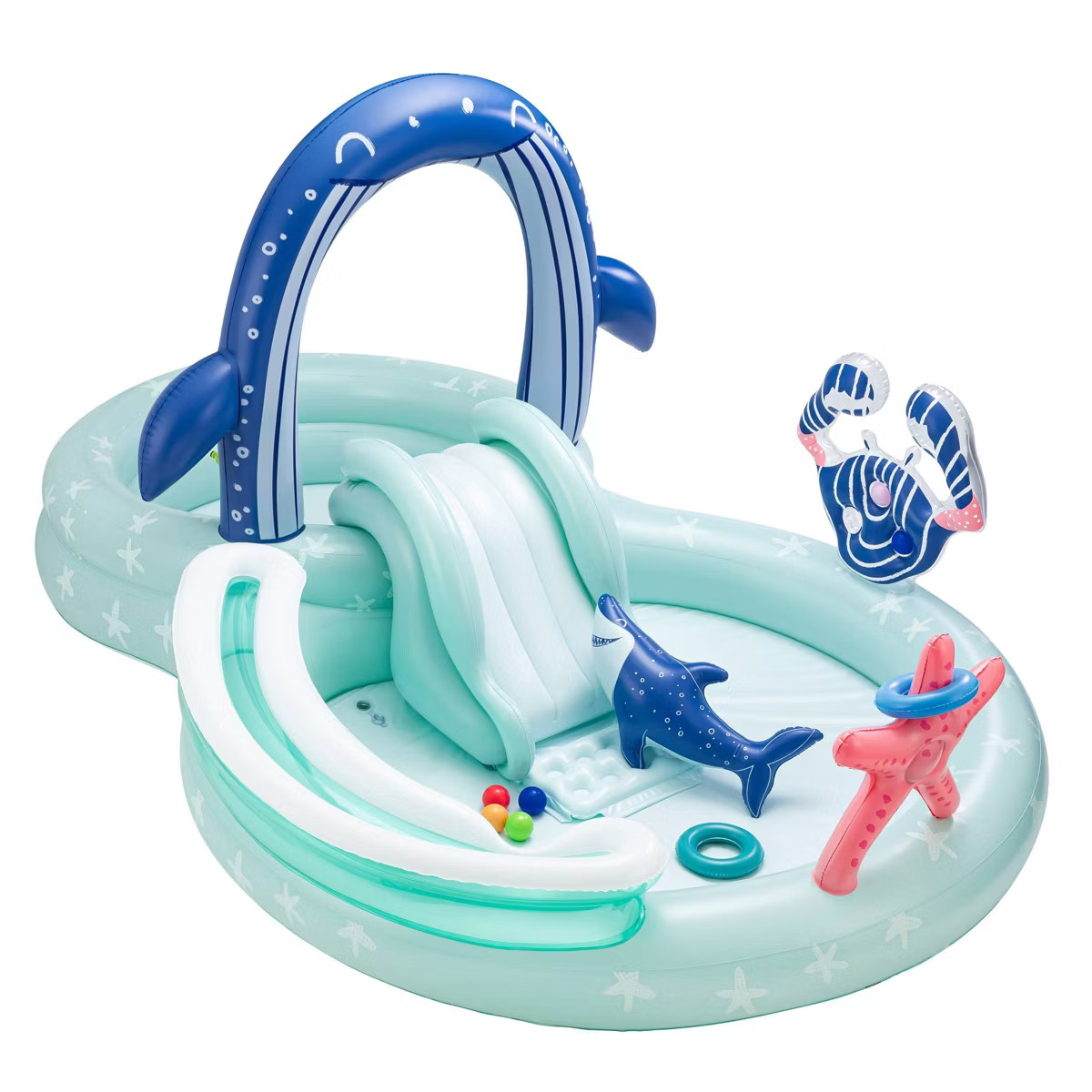 75'' x 117'' x 56'' Play Center Update 99 gal Novelty Kiddie Pool Whale - Sun Squad™ | Target