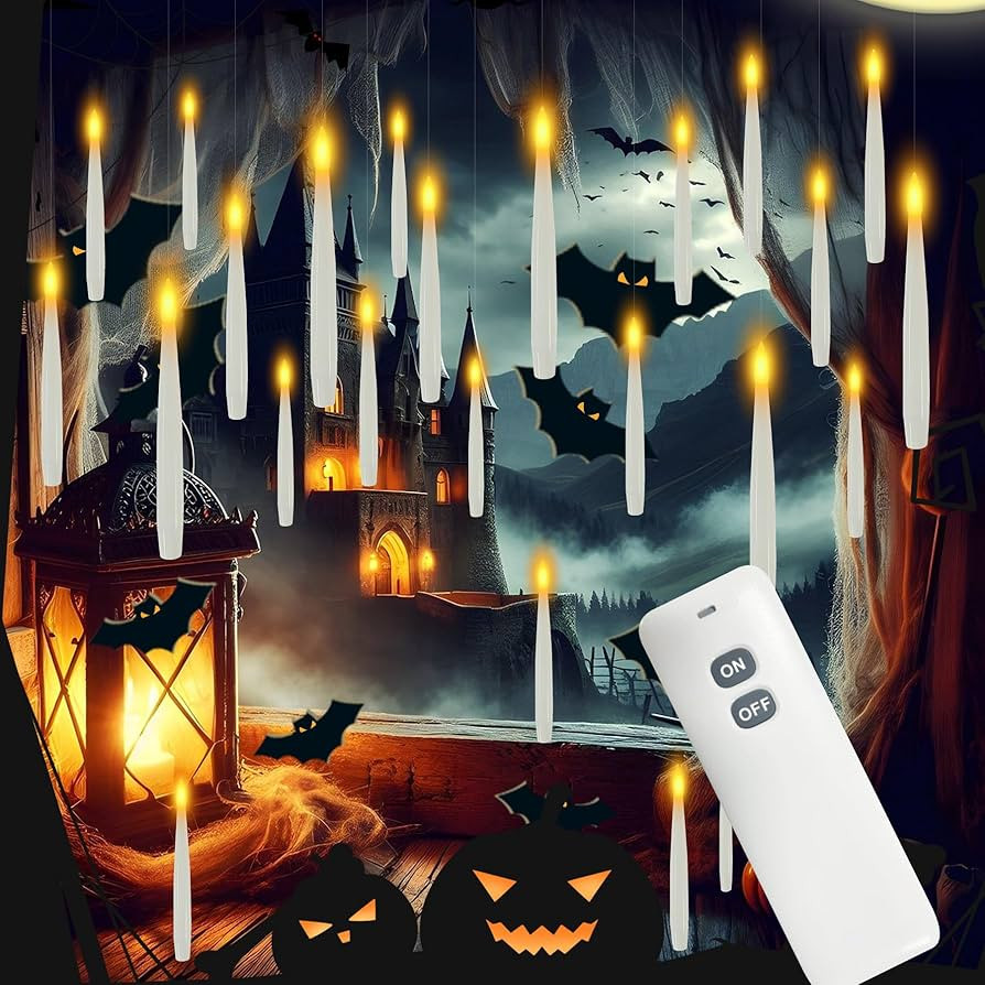 Halloween Decoration Floating Candles with Remote, 15 PCs Taper Flickering with 2-Key Remote, 3D ... | Amazon (CA)