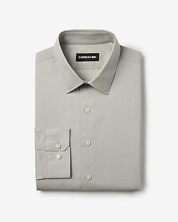 slim solid wrinkle-resistant performance dress shirt | Express