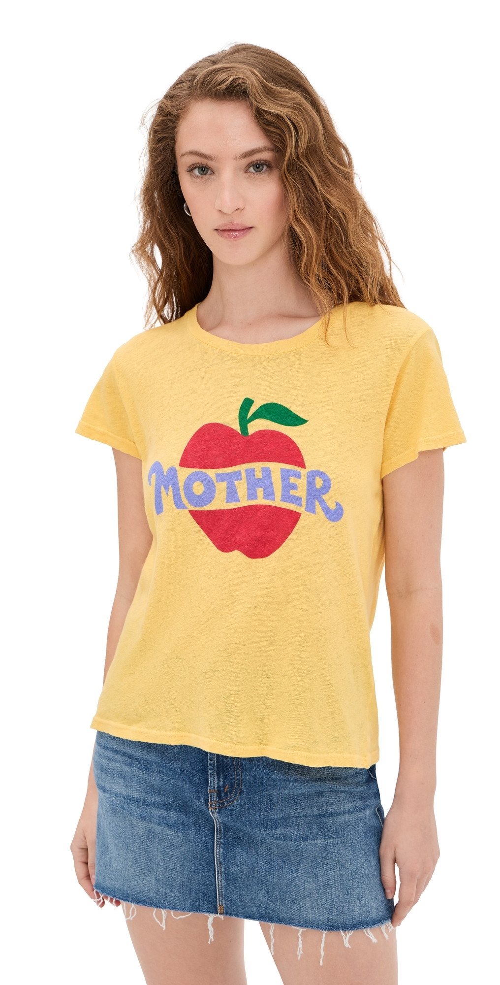 MOTHER The Lil Sinful Tee Mother Apple M | Shopbop