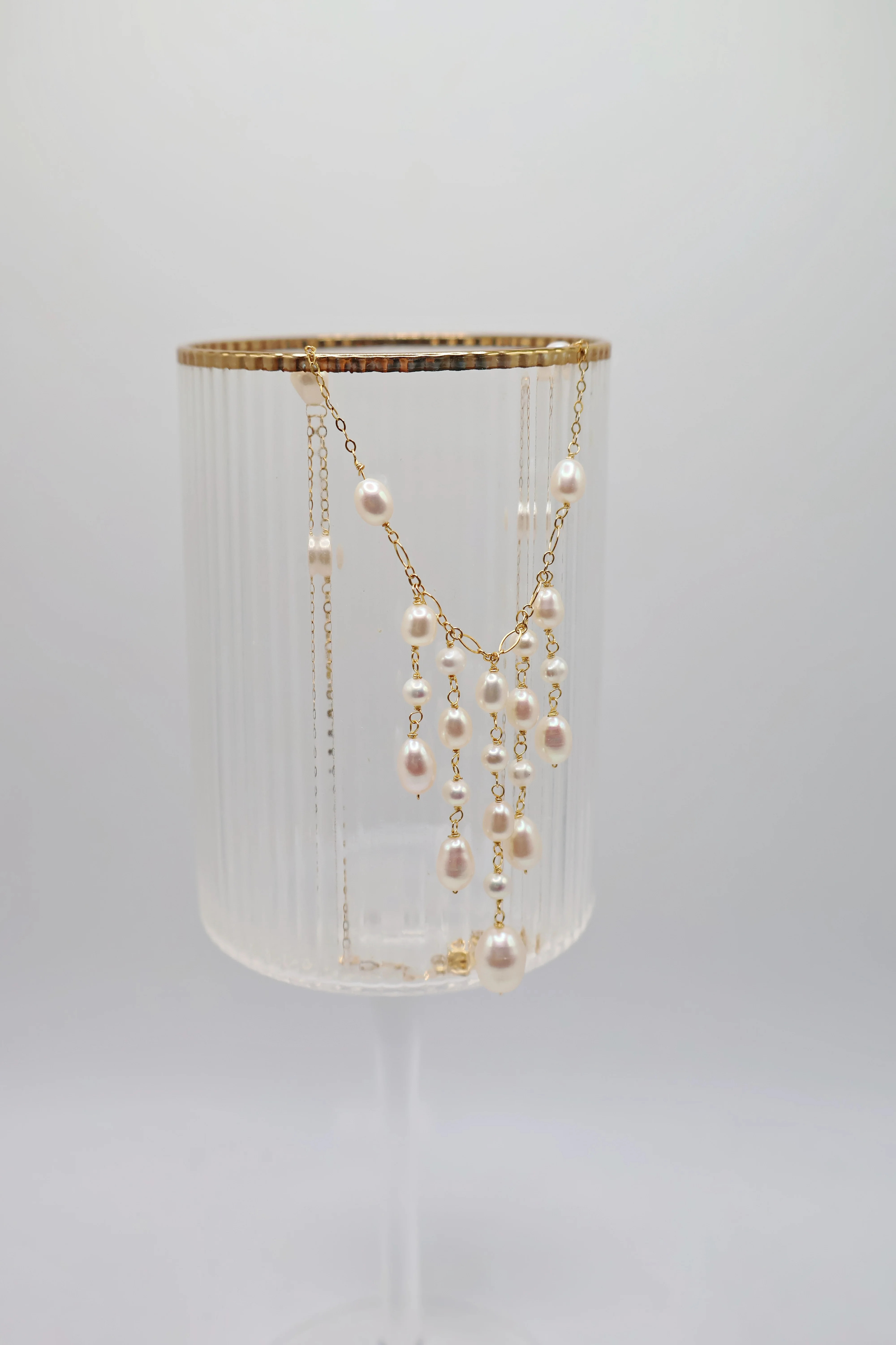 Pearl Chorus Necklace | 18k Gold Filled Jewelry by Apelila | Apelila Jewelry
