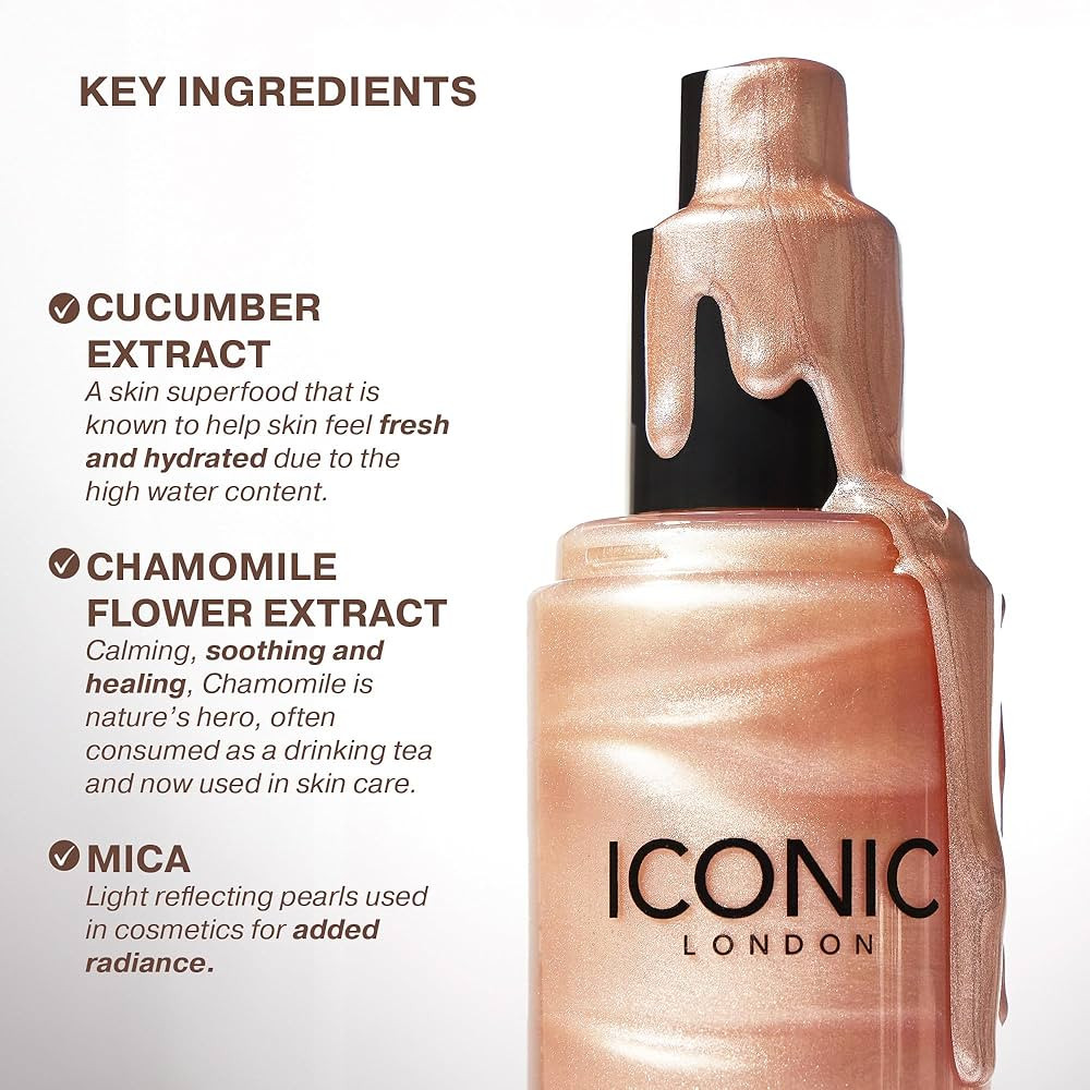 ICONIC LONDON Prep-Set-Glow Makeup Setting Spray | Glowy Finish, 4.22 Fl Oz | Amazon (US)