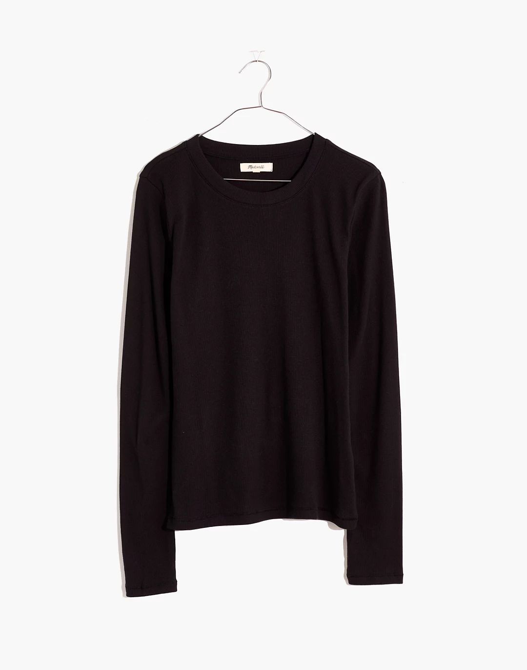 Fine Ribbed Crewneck Long-Sleeve Tee | Madewell