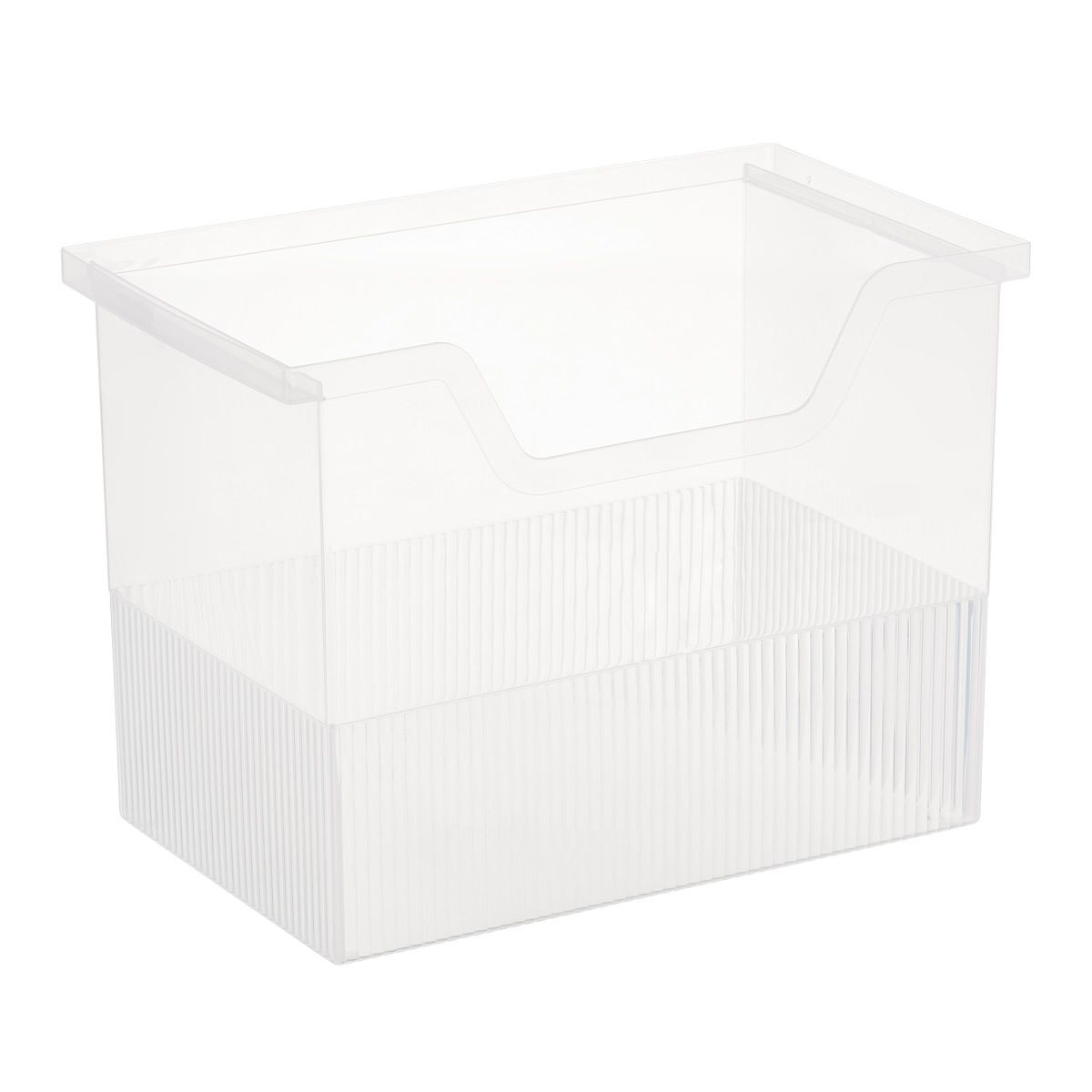 Large Open-Top File Box Translucent | The Container Store