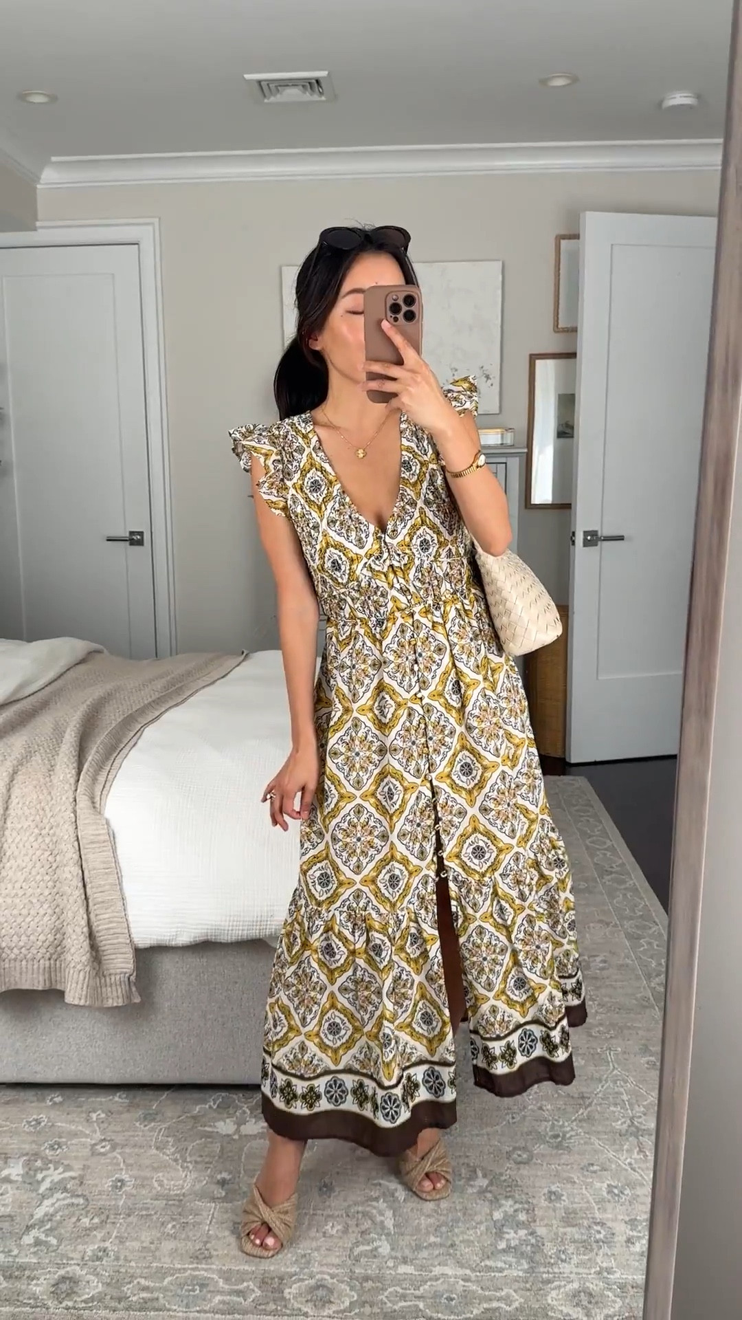 100% cotton, Flattering and comfortable spring dress

• Anthropologie Peregrine midi dress xxs petite - petite length is great to wear with flats. this print is TTS.

• Silent D Katia wedges size 5-5.5

• Woven shoulder bag 

Petite friendly maxi dress, spring dresses, easy mom outfit, family photos , showers 

#LTKootd #LTKPetite #LTKSeasonal