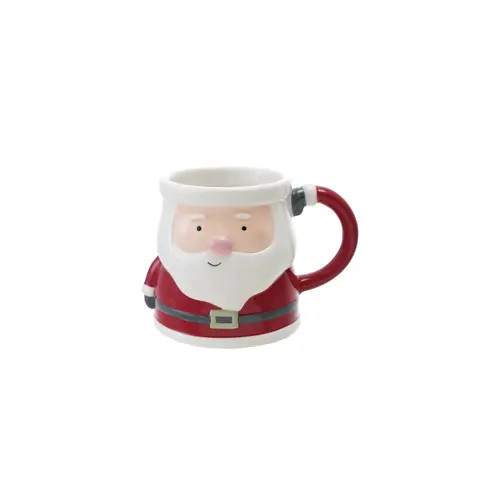 Storied Home 12-Ounce Hand-Painted Ceramic Santa Shaped Mug, Multicolor in Red at Nordstrom | Nordstrom