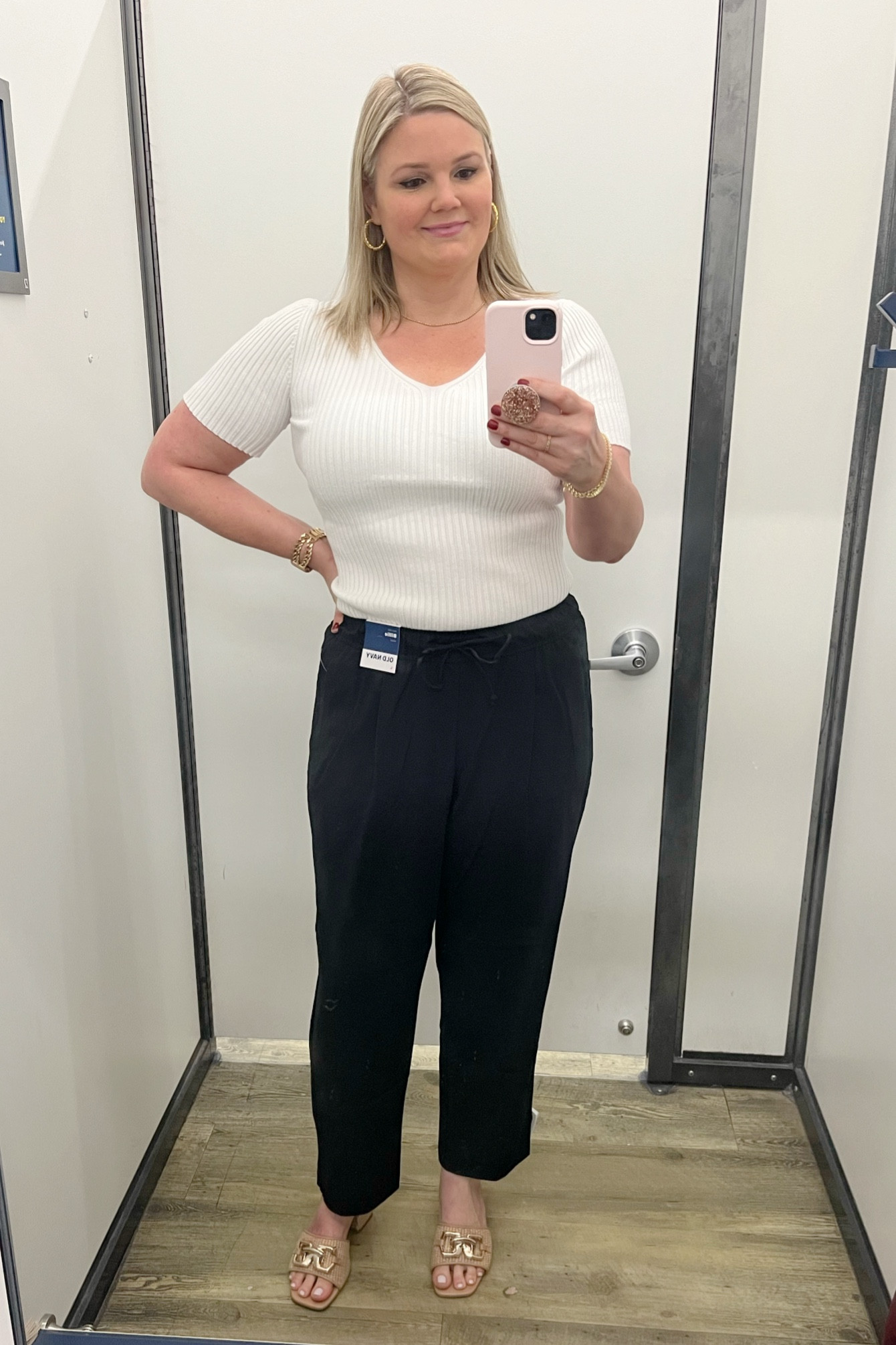 Old Navy Billie pants are 50% off today only! Size down if between sizes. I took the medium. Great for comfy workwear  

#LTKWorkwear #LTKOver40 #LTKMidsize