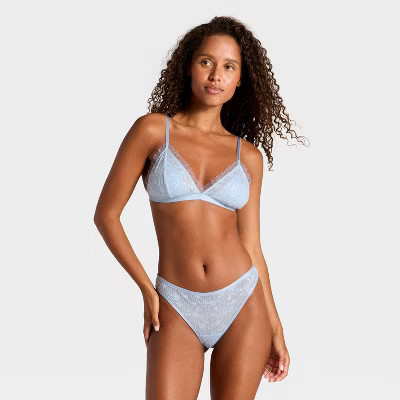Women's Sequin Lace Bralette & Thong Underwear Set - Wild Fable™ | Target