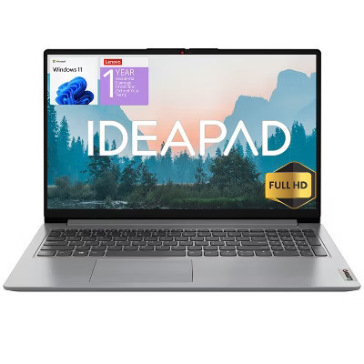 Lenovo IdeaPad 1 Student Laptop, Dual-Core, 8GB RAM, 128GB eMMC, 15.6" FHD, Wi-Fi 6, SD Card, 1yr Office 365, Win 11 Home, Grey | Target