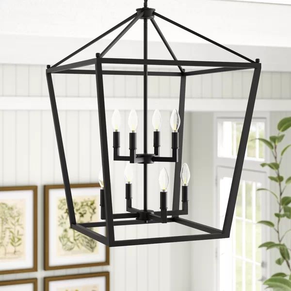 Oil Rubbed Bronze Joree 8 - Light Lantern Geometric Chandelier | Wayfair North America