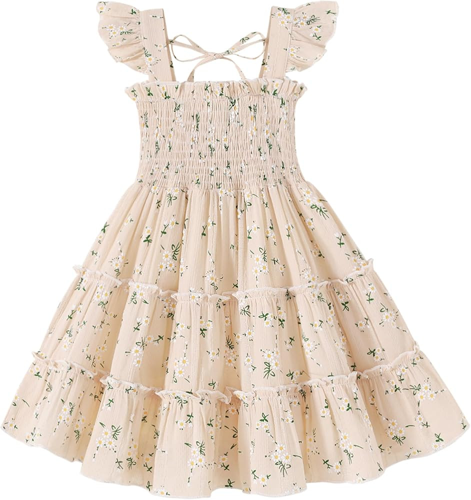 YOUNGER TREE Toddler Girl Dress Kids Sleeveless Ruffle Dresses for Girls Summer Outfits Beach Sun... | Amazon (US)