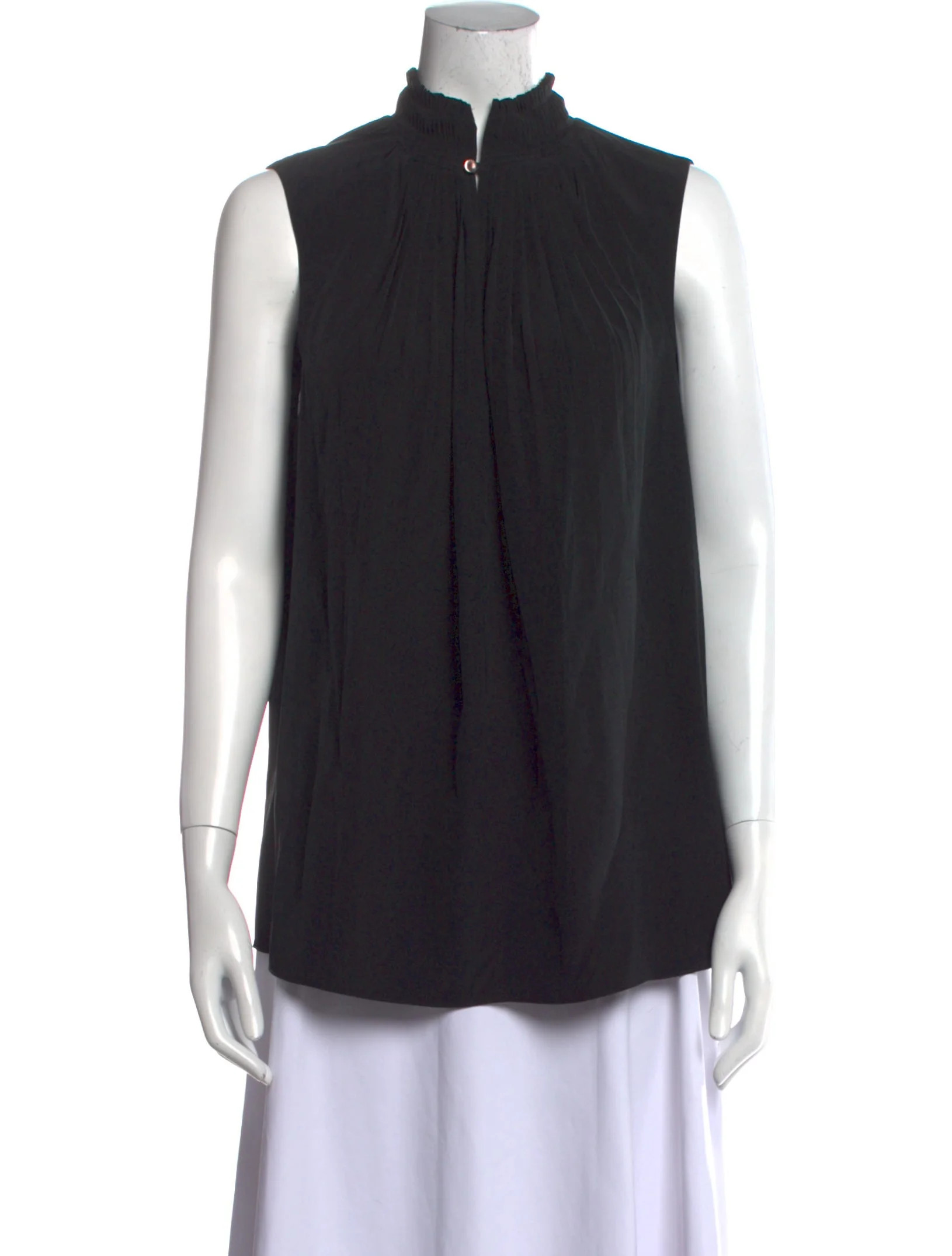 Silk Mock Neck Blouse | The RealReal