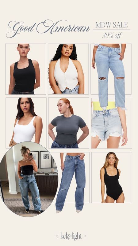 Good American Memorial Day Sale | 30% off their whole site! I shared these jeans the other day on stories!!! They are the best #goodamerican #jeans #sale 