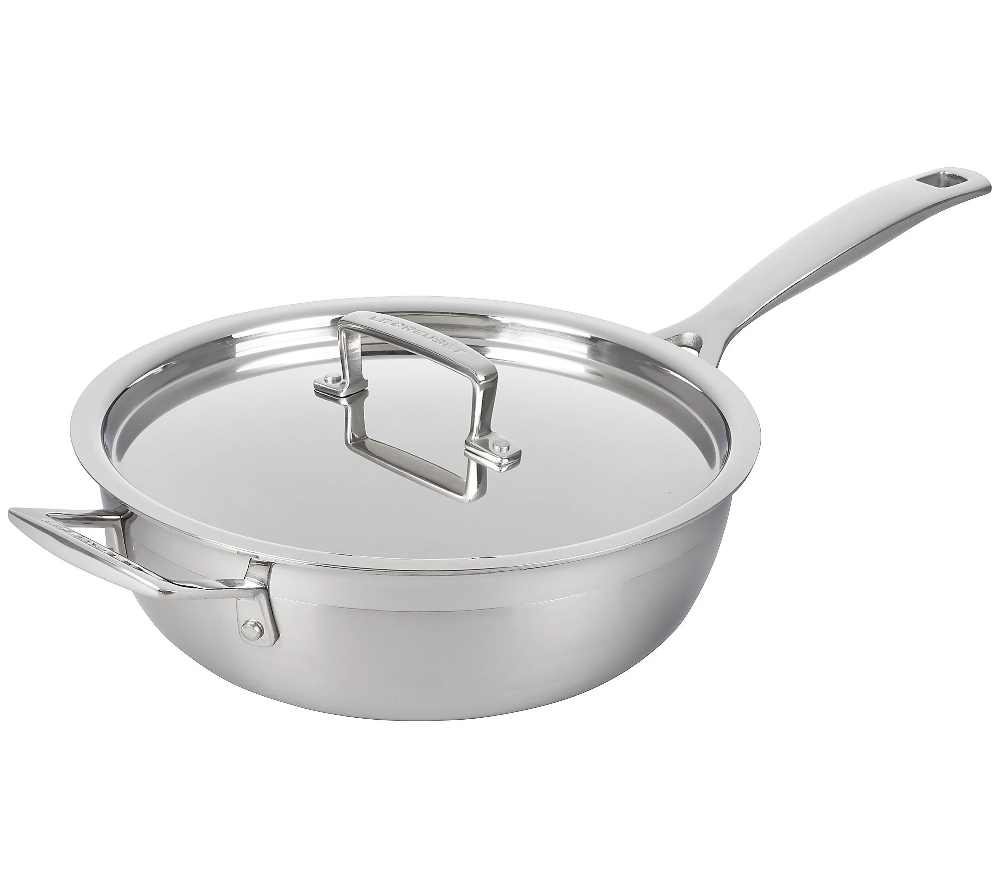 Le Creuset 3 Quart Stainless Steel Saute Pan wi h Lid | QVC