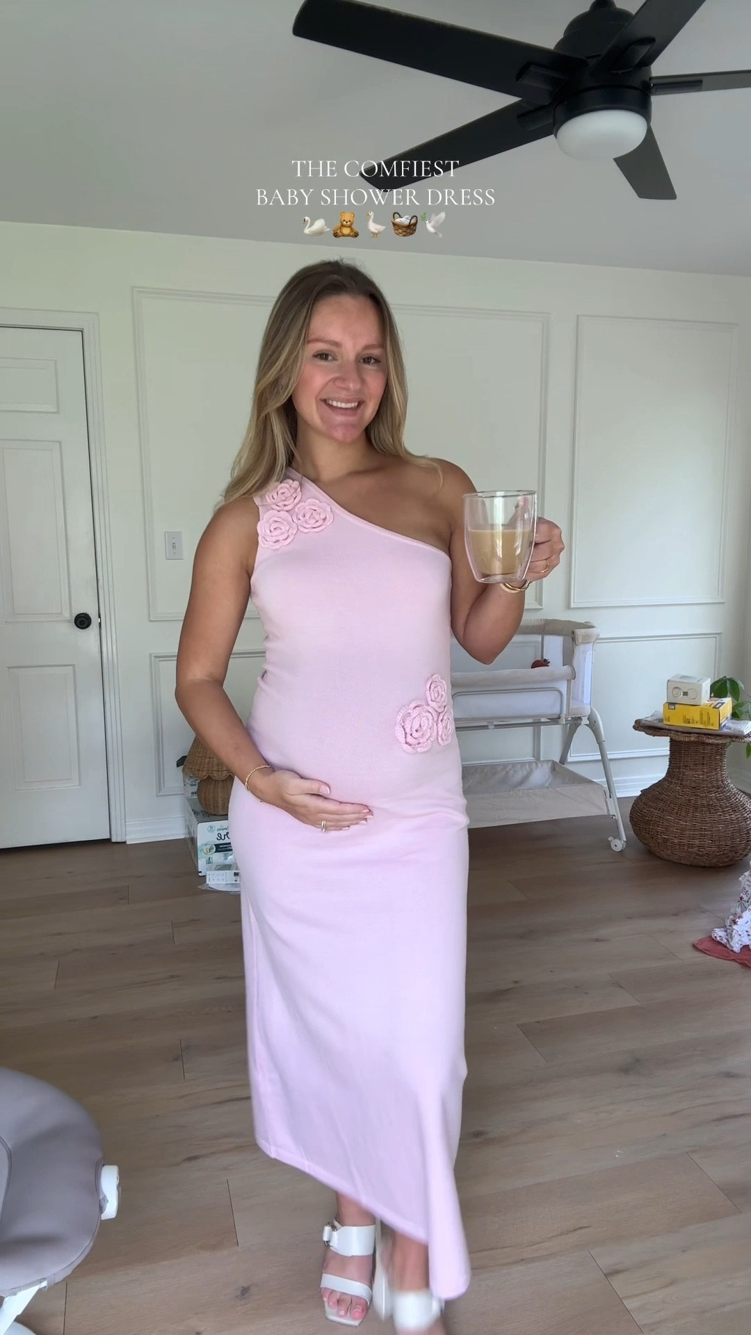 comfy baby shower dress 🦢🌸🕊️ 
