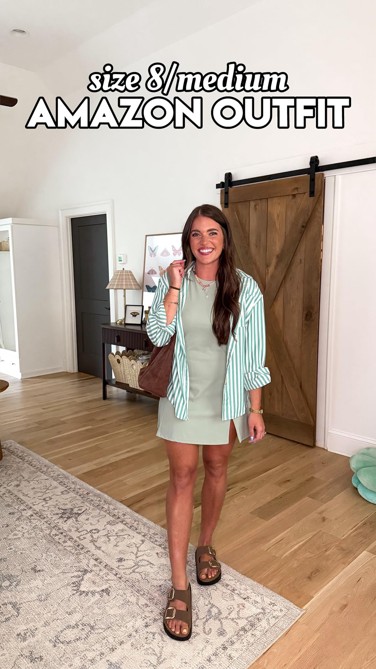 QINSEN Womens Crew Neck Tennis Dress Sleeveless Side Slit Golf Athletic Dress Build in Shorts wit... | Amazon (US)