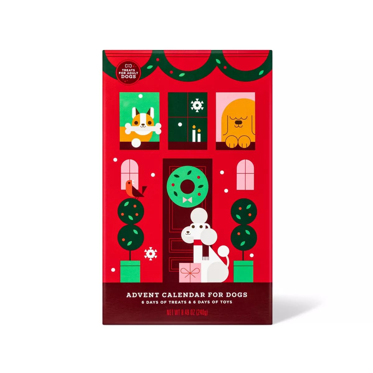12 day Advent Calendar with Apple, Cinnamon & Peanut Butter Flavor Mixed Crunchy Dog Treats - 14o... | Target