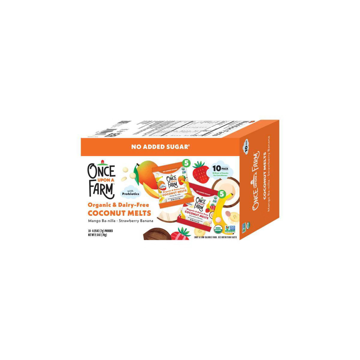 Once Upon a Farm Coconut Melts Variety Pack Baby Snack - 2.5oz/10ct | Target