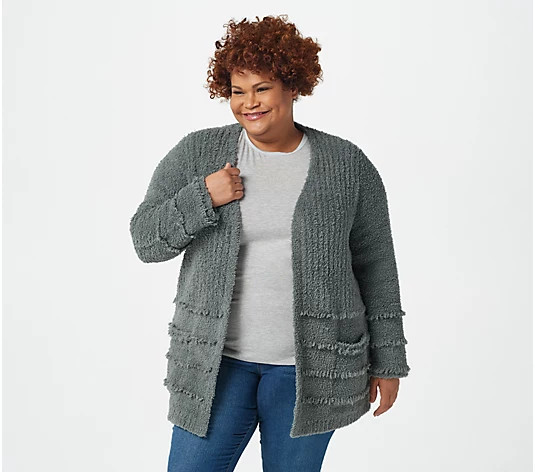 Barefoot Dreams CozyChic Boardwalk Cardigan | QVC