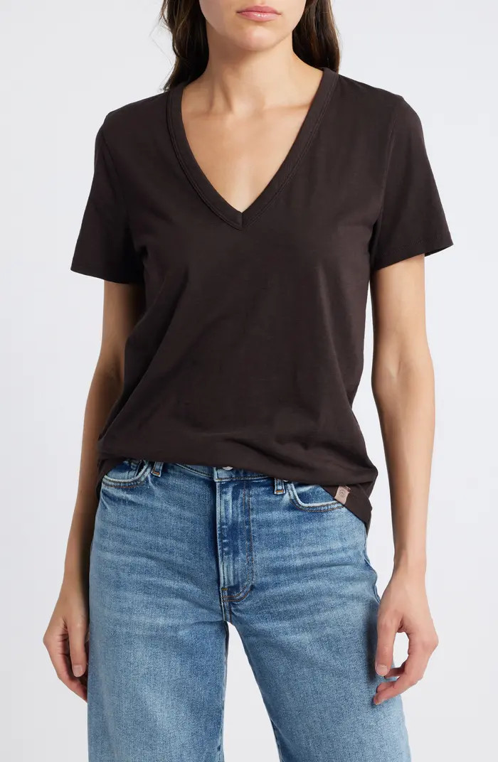 The Slub V-Neck Organic Pima Cotton T-Shirt | Nordstrom