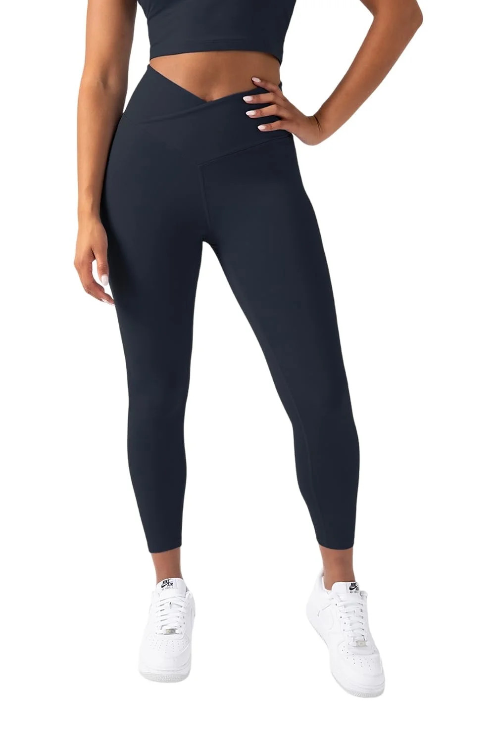YITTY Active Women's UltraLuxe Crossover High-Waist Legging, Athleisure, 4-Way-Stretch, Deep Navy... | Walmart (US)
