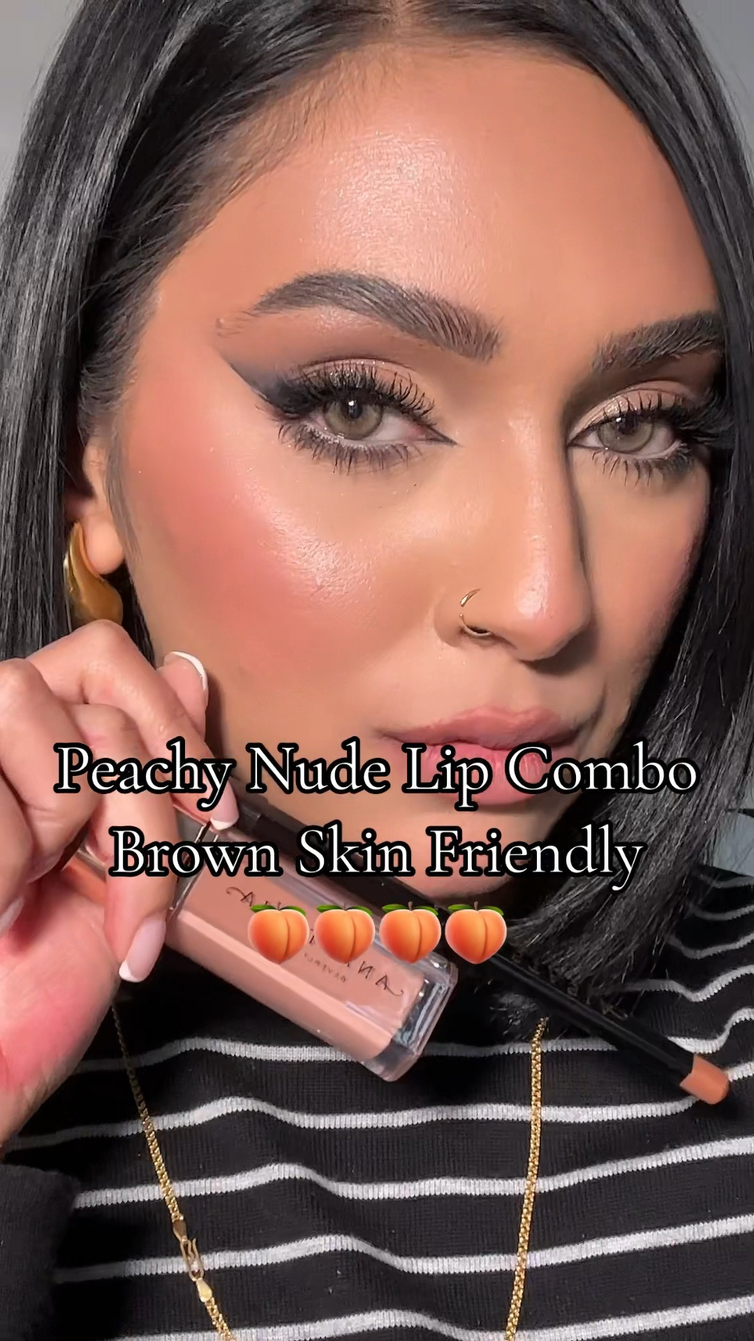 Everything you need for the perfect peachy nude lip - brown skin friendly 🍑🍑🍑

Lip liner - cool brown 
Lipstick - peachy nude 

#LTKVideo #LTKstyletip #LTKbeauty