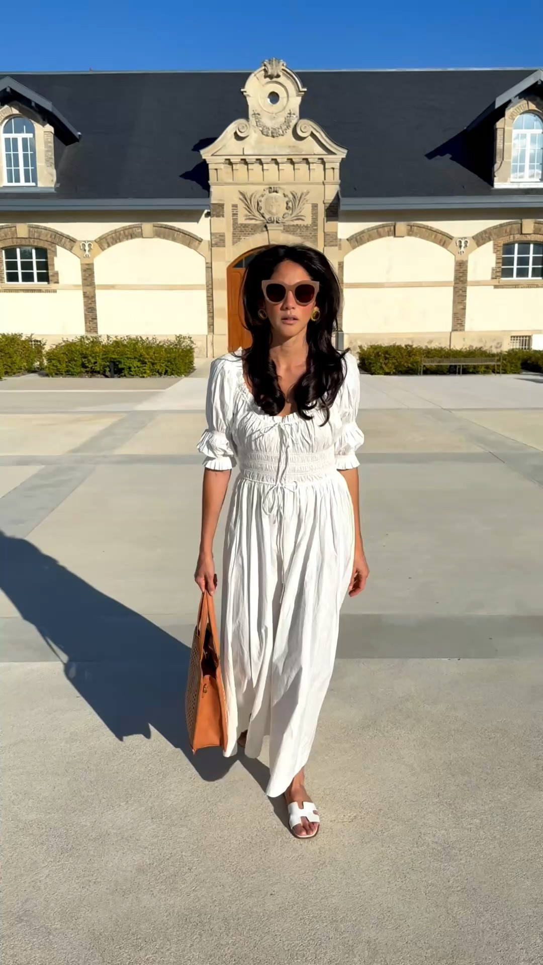 Outfit of the day, French countryside edition. This Down super light white maxi dress is perfect for a day of champagne tasting and holds well from day to dinner and everything in between

#LTKootd #LTKTravel #LTKOver40