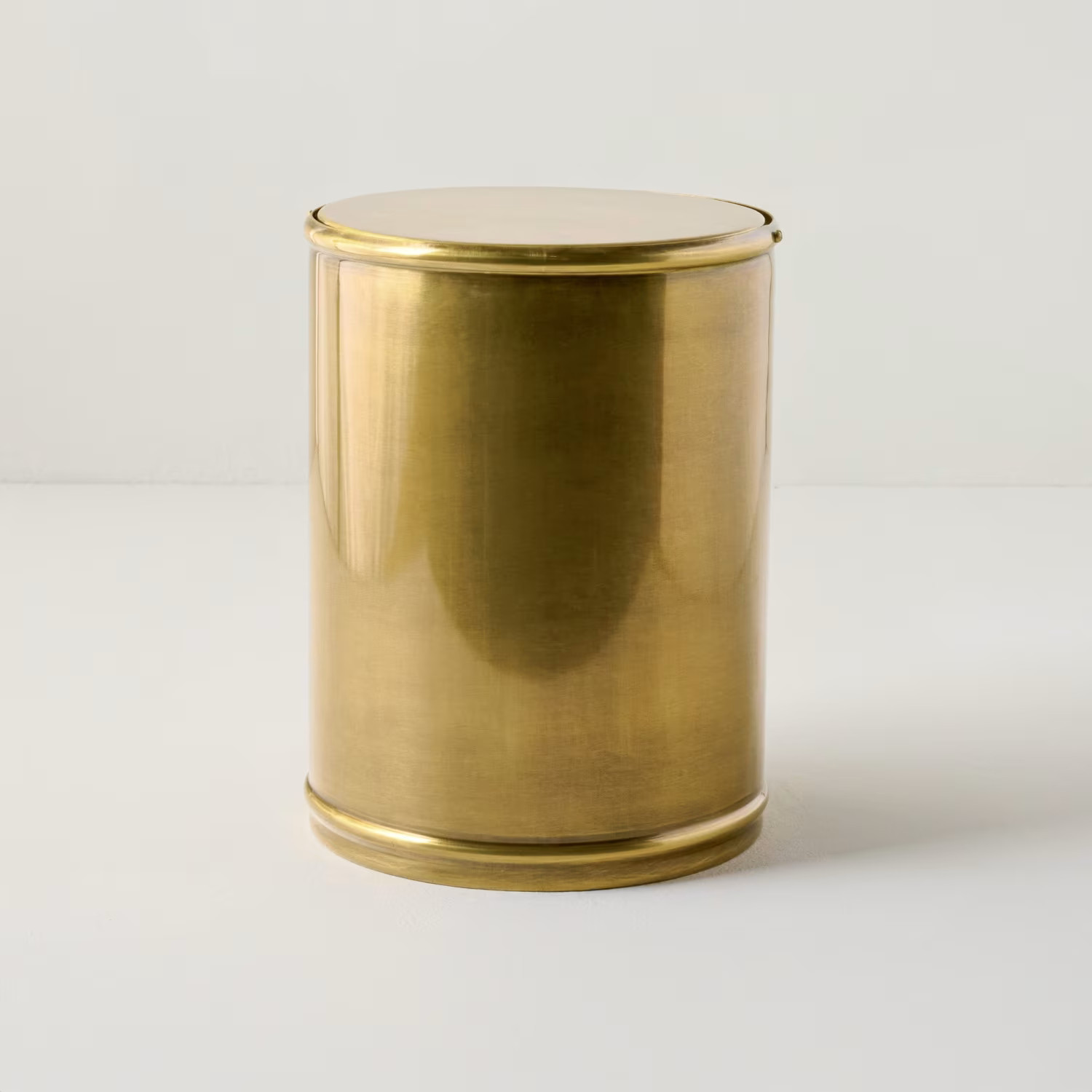 Antiqued Brass Swivel Top Waste Bin | Magnolia