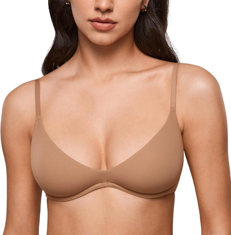 INLYRIC Women's Inbarely Plus Plunge Bra - Unlined Underwire Sexy Demi Balconette Bras | Amazon (US)