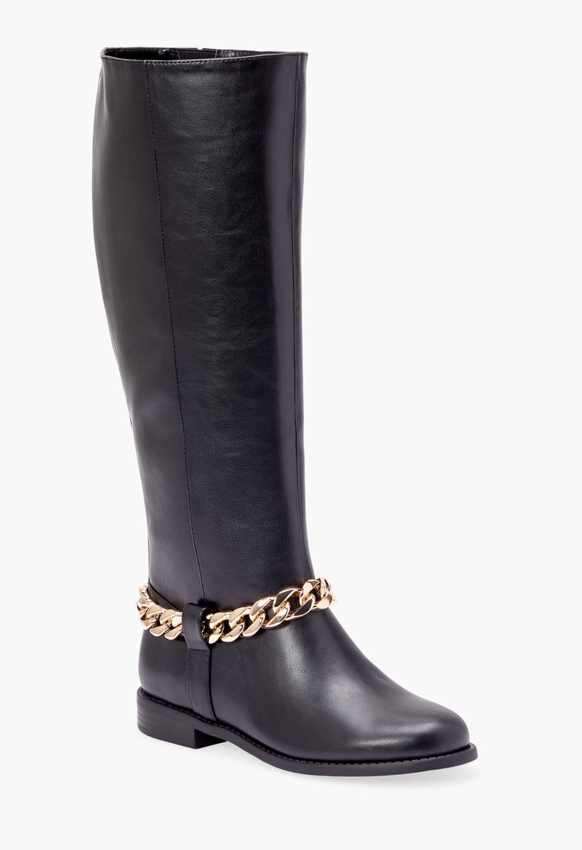 Remy Chain Detail Riding Boot | ShoeDazzle