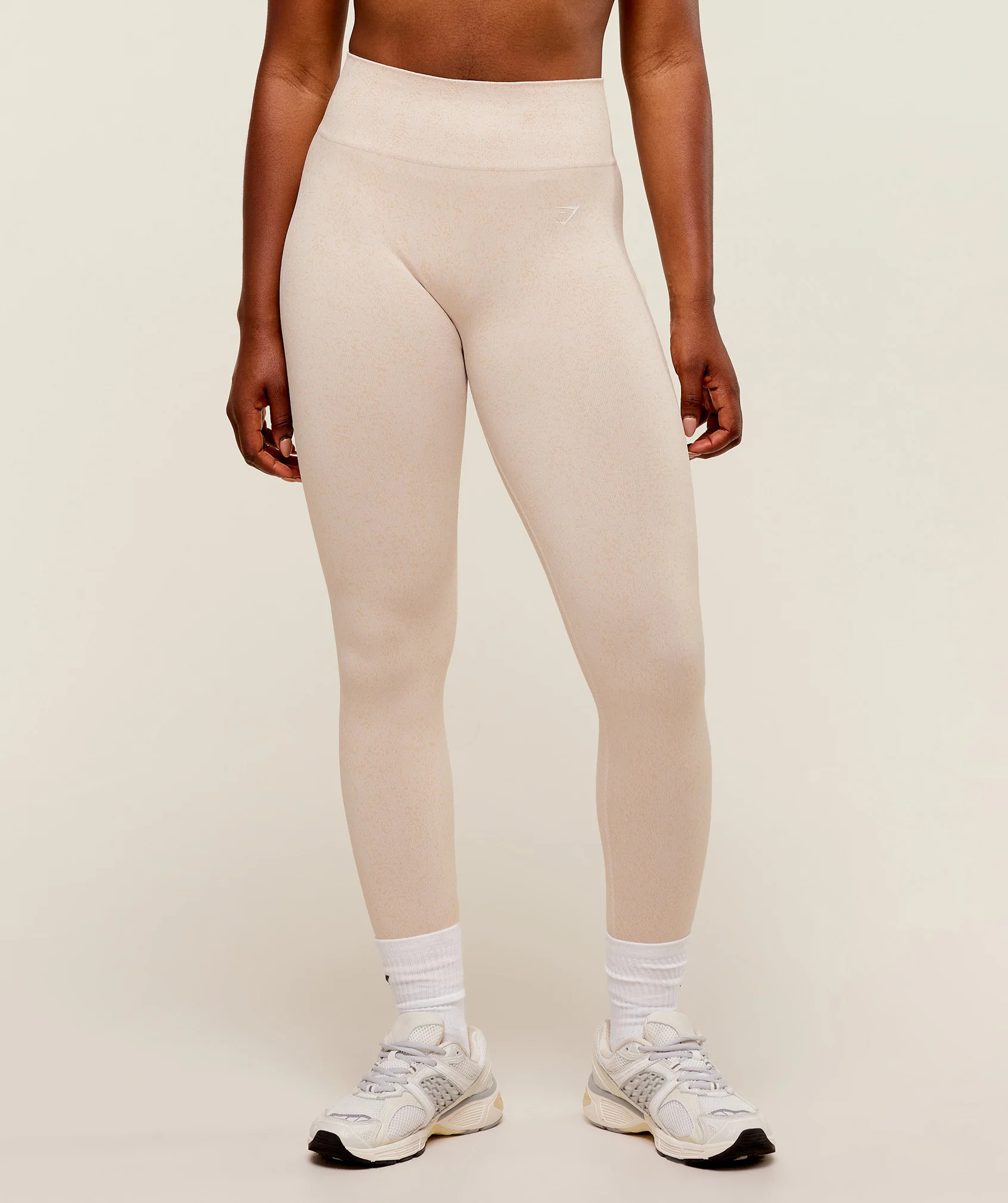 Gymshark Adapt Fleck x Whitney Seamless Leggings - Mineral | Coconut White | Gymshark US