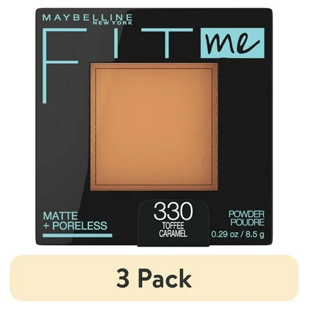 (3 pack) Maybelline Fit Me Matte Poreless Pressed Face Powder Makeup Toffee 0.29 oz | Walmart (US)