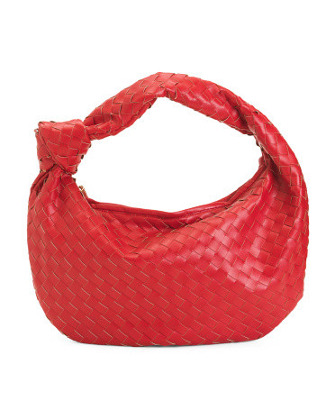 Woven Knot Detail Oversized Shoulder Bag | TJ Maxx