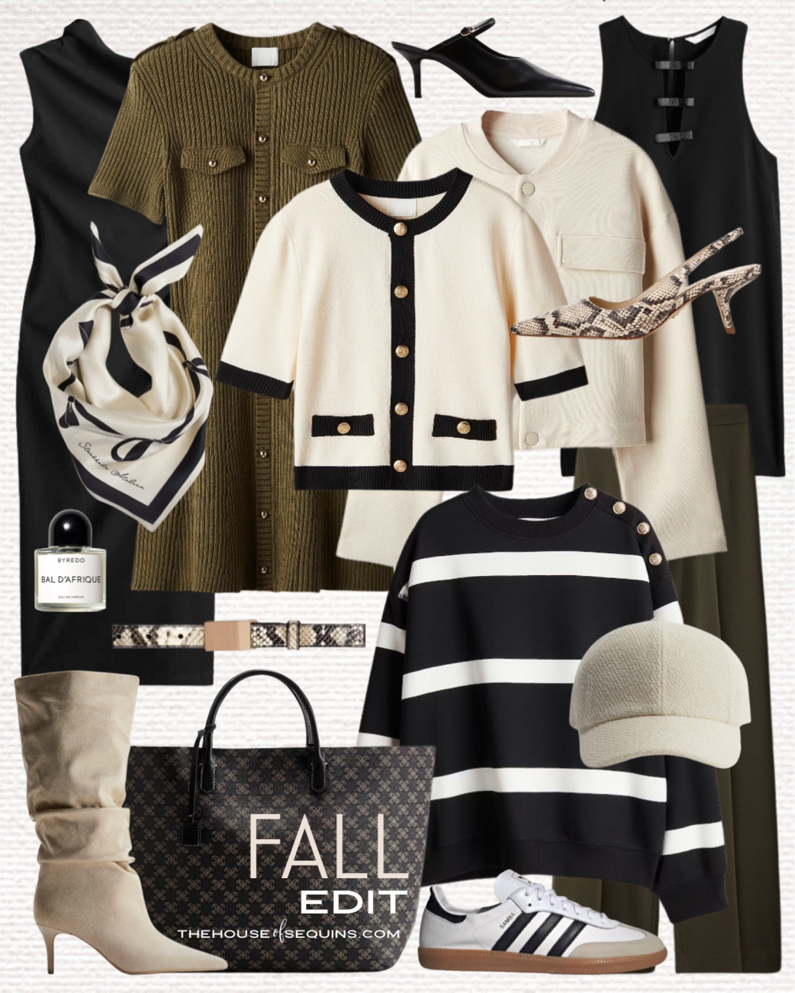 Shop these H&M Fall Outfit and workwear finds! Chanel Inspired sweater cardigan, snakeprint belt, shopper tote bag, midi dress, wide leg pants, graphic sweatshirt, shirt dress, suede boots, heeled mules, Sandals Edelman Bianka slingback heels, Adidas samba and more!

#LTKFindsUnder50 #LTKFindsUnder100 #LTKWorkwear
