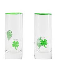 Set Of 2 Clover Shot Glasses | TJ Maxx