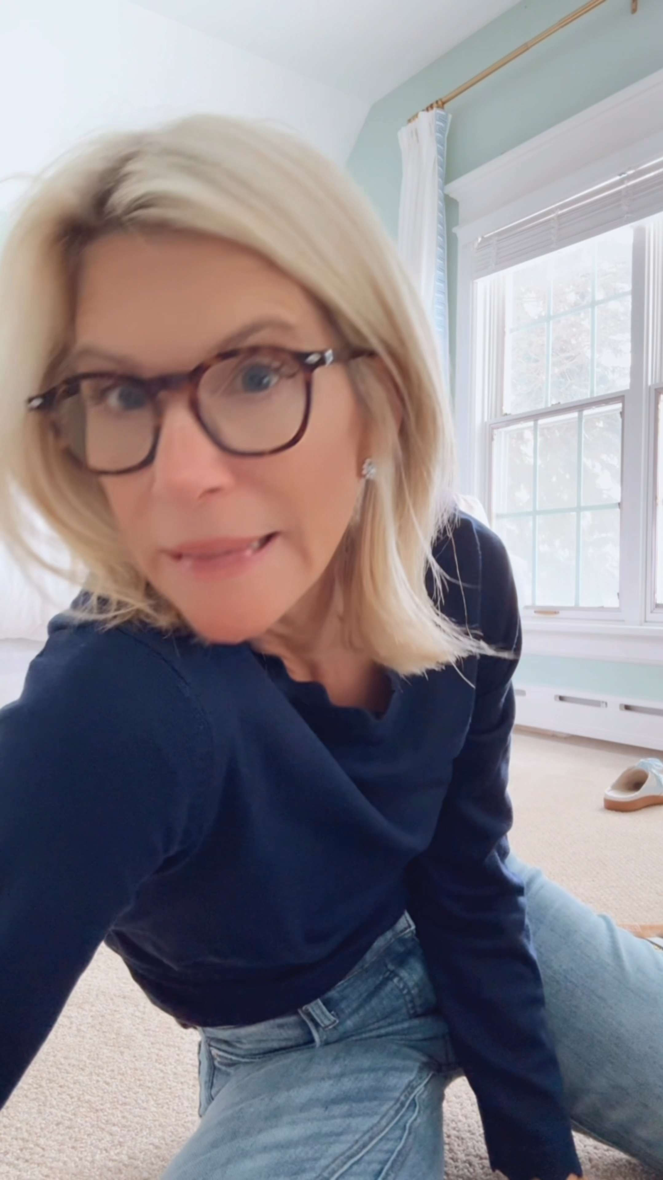 My latest navy blue suede sneakers from Adidas that my daugther made me get. I'm glad she did!  Paired with a scallop neck sweater from Amazon that is aawesome.   

 #LTKootd #LTKOver40 #LTKTravel